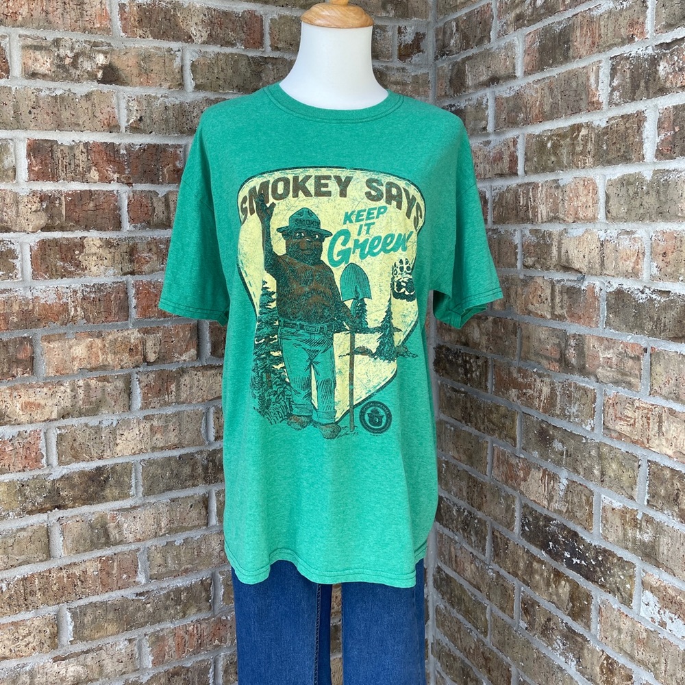 Smokey the Bear Says Keep it Green Tee Sz L